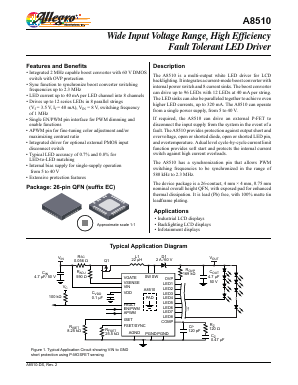 A8510GECTR-T Datasheet PDF Allegro MicroSystems