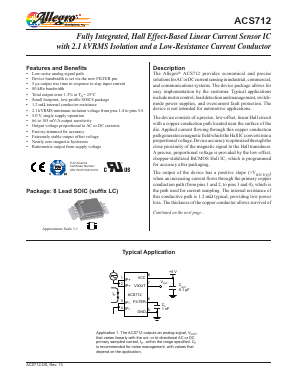 ACS712_V13 Datasheet PDF Allegro MicroSystems