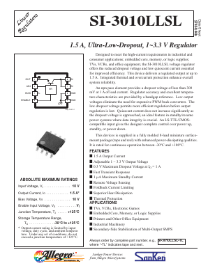 SI-3010LLSL Datasheet PDF Allegro MicroSystems