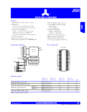 AS7C3513-20 Datasheet PDF Alliance Semiconductor