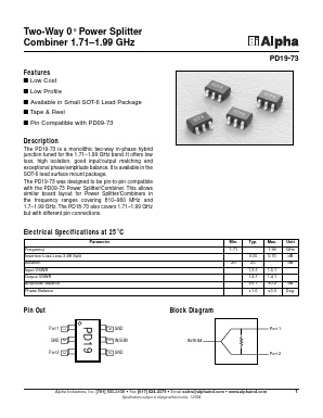 PD19-73 Datasheet PDF Alpha Industries