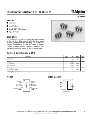 DC08-73 Datasheet PDF Alpha Industries