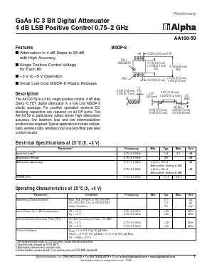 AA100-59 Datasheet PDF Alpha Industries