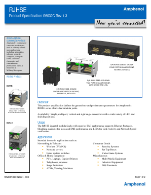 RJHSE Datasheet PDF Amphenol Aerospace