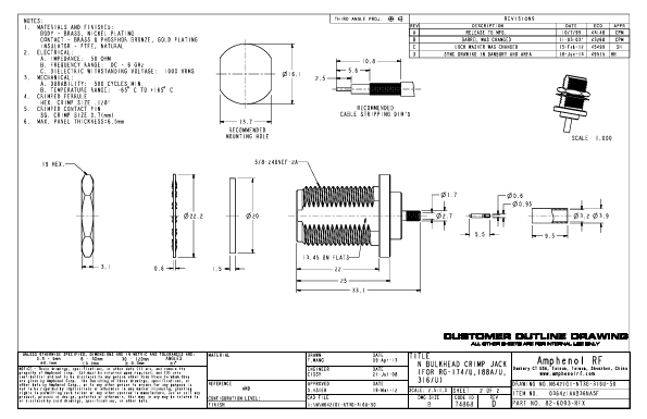 826093RFX Datasheet PDF Amphenol Aerospace