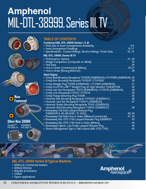TV07DZ-17-6AB Datasheet PDF Amphenol Aerospace