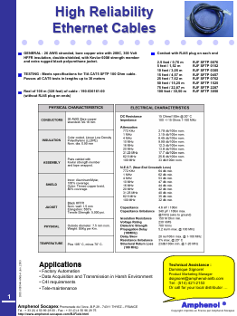 RJFSFTP5E0213 Datasheet PDF Amphenol Aerospace