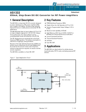 AS1332 Datasheet PDF austriamicrosystems AG