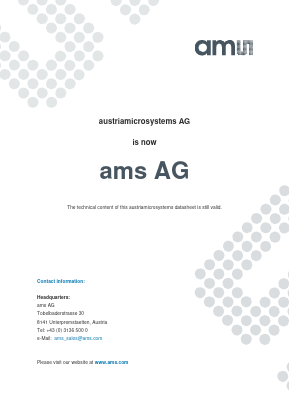 AS8501 Datasheet PDF austriamicrosystems AG