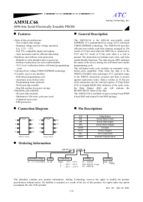 AM93LC66 Datasheet PDF Analog Technology Inc