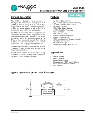 AAT1146 Datasheet PDF Analog Technology Inc