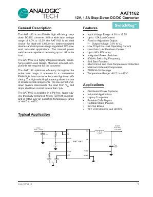 AAT1162IRN-0.6-T1 Datasheet PDF Analog Technology Inc