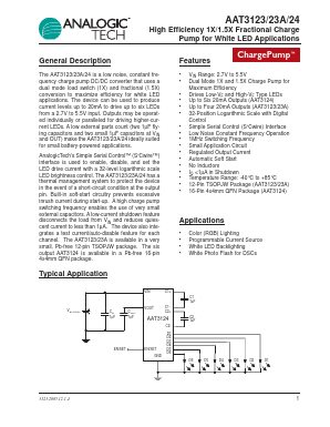 AAT3123AITP-20-T1 Datasheet PDF Analog Technology Inc