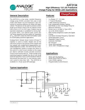 AAT3134 Datasheet PDF Analog Technology Inc