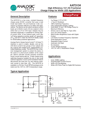 AAT3134 Datasheet PDF Analog Technology Inc