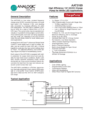 AAT3169IFO-T1 Datasheet PDF Analog Technology Inc