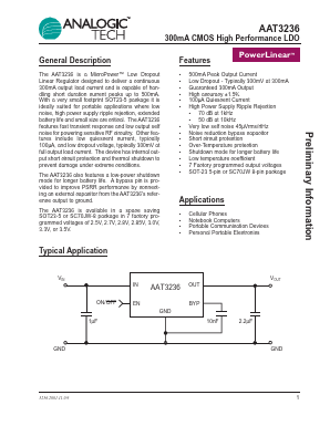 AAT3236 Datasheet PDF Analog Technology Inc