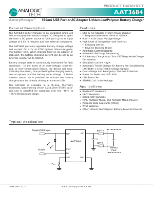 AAT3684IOQ-4.2-T1 Datasheet PDF Analog Technology Inc