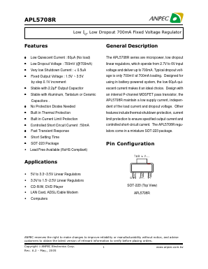 APL5708R-29VC-TR Datasheet PDF Anpec Electronics