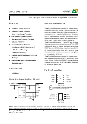 APL3206A Datasheet PDF Anpec Electronics