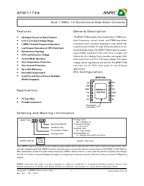 APW7179AQBI-TRG Datasheet PDF Anpec Electronics