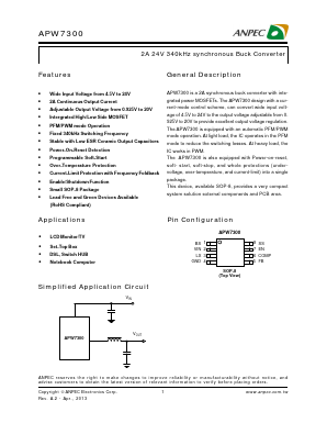 APW7300KI-TRG Datasheet PDF Anpec Electronics