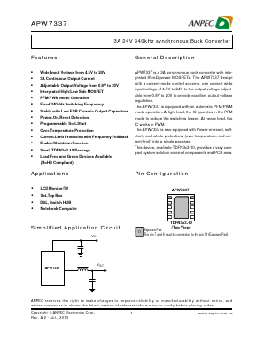 APW7337 Datasheet PDF Anpec Electronics