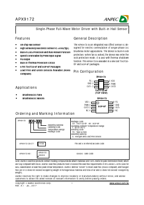 APX9172 Datasheet PDF Anpec Electronics