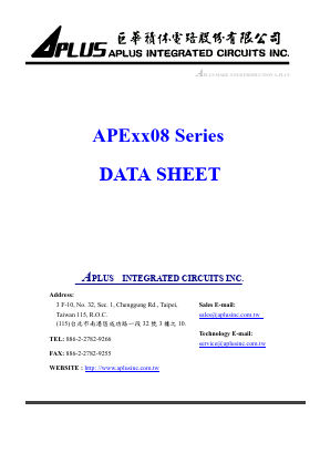APE5208 Datasheet PDF APLUS INTEGRATED CIRCUITS