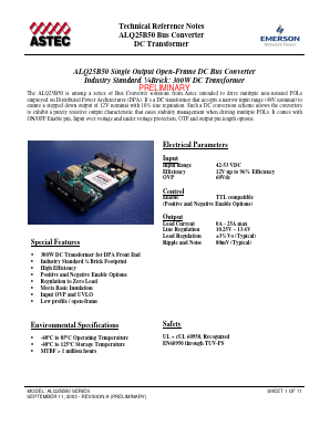ALQ25B50-6 Datasheet PDF Astec Semiconductor => Silicon Link