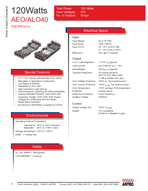 AEO40 Datasheet PDF Astec Semiconductor => Silicon Link