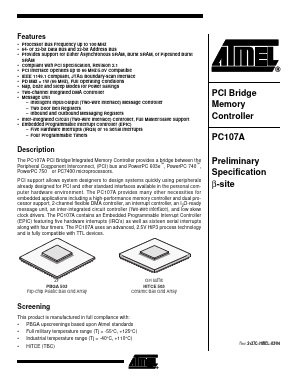 PC107A Datasheet PDF Atmel Corporation