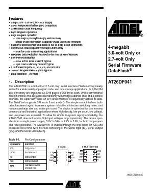 AT26DF041-MU Datasheet PDF Atmel Corporation