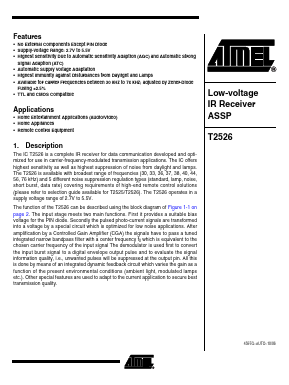 T2526 Datasheet PDF Atmel Corporation