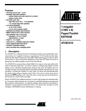 AT28C010-12JI Datasheet PDF Atmel Corporation