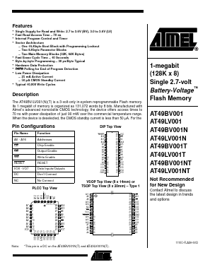 AT49BV001-12PI Datasheet PDF Atmel Corporation