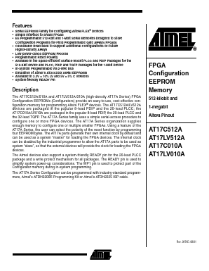 AT17C010A Datasheet PDF Atmel Corporation