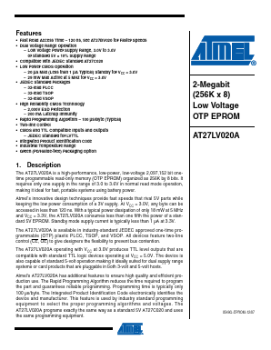 AT27LV020A-12JI_07 Datasheet PDF Atmel Corporation
