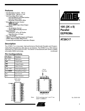 AT28C17E Datasheet PDF Atmel Corporation