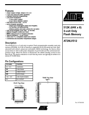 AT29LV512_02 Datasheet PDF Atmel Corporation