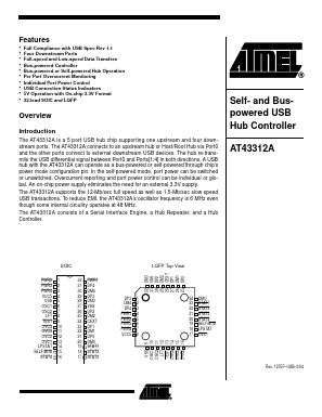 AT43312A-SC Datasheet PDF Atmel Corporation