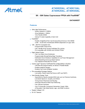 AT40K10AL Datasheet PDF Atmel Corporation