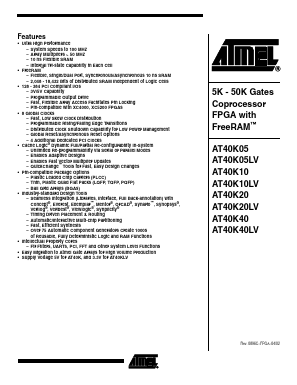 AT40K40-2DQC Datasheet PDF Atmel Corporation