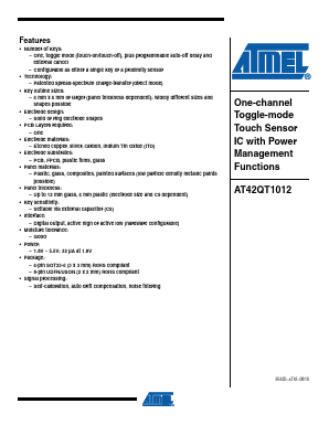 AT42QT1012-TSHR Datasheet PDF Atmel Corporation