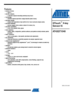 AT42QT1040-MMH Datasheet PDF Atmel Corporation