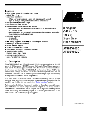 AT49BV802DT Datasheet PDF Atmel Corporation