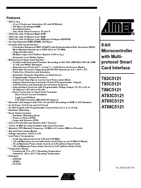 89C5121-IL Datasheet PDF Atmel Corporation