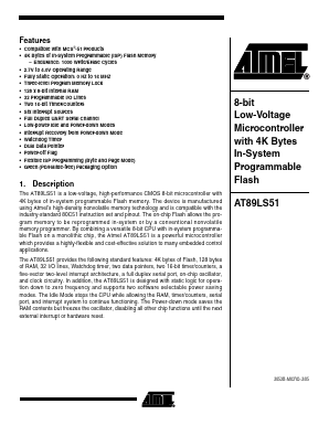 AT89LS51-16JI Datasheet PDF Atmel Corporation