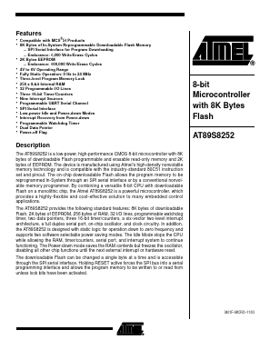 AT89S8252 Datasheet PDF Atmel Corporation