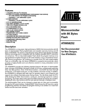 AT89S8252-24JC Datasheet PDF Atmel Corporation